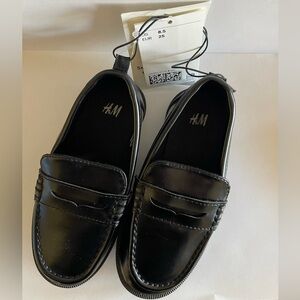 H&M Black Faux Leather Loafers Toddler Size 8.5 / EUR 25 – NWT